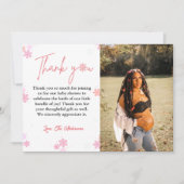 Winter Snowflake Babydusche Danke Karte (Vorderseite)