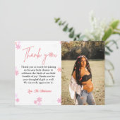 Winter Snowflake Babydusche Danke Karte (Stehend Vorderseite)