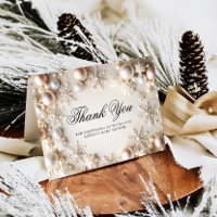 Winter Snowflake Babydusche Danke Karte