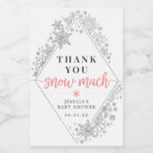 Winter Snowflake Babydusche Mini Weinkennzeichen Weinetikett (Einzelnes Label)