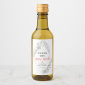 Winter Snowflake Babydusche Mini Weinkennzeichen Weinetikett (Vorderseite)