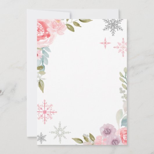 Winter Snowflake Babydusche mit E-Mail Einladung (Rückseite)