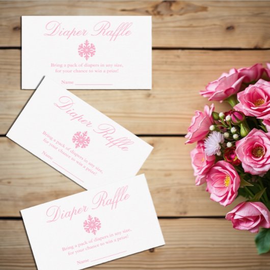 Winter Snowflake Babydusche Windelwaschkarte Begleitkarte