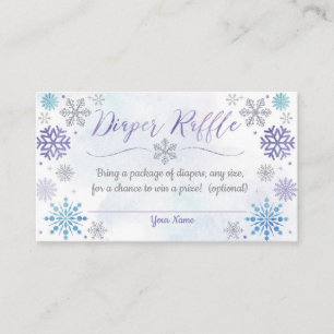 Winter Snowflake Babydusche Windelwaschkarte Begleitkarte