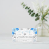 Winter Snowflake Babydusche Windelwaschkarte Begleitkarte (Stehend Vorderseite)