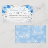 Winter Snowflake Babydusche Windelwaschkarte Begleitkarte (Vorne/Hinten)