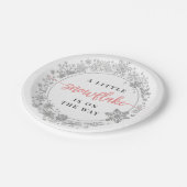 Winter Snowflake Babyduschmaschine Teller Girl (Schrägansicht)