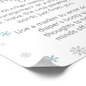 Winter Snowflake Babyduschzeichen Poster (Ecke)