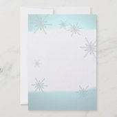 Winter Snowflake Bat Mitzvah Einladung (Rückseite)