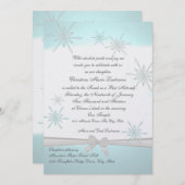 Winter Snowflake Bat Mitzvah Einladung (Vorne/Hinten)