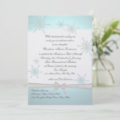 Winter Snowflake Bat Mitzvah Einladung (Stehend Vorderseite)