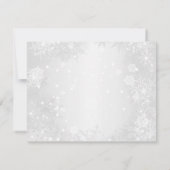 Winter Snowflake Bear Girl Babydusche Einladungen (Rückseite)