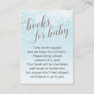 Winter Snowflake Blue Baby Boy Showbuchanfrage Begleitkarte