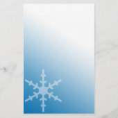 Winter Snowflake Blue Gradient Briefpapier (Vorderseite)
