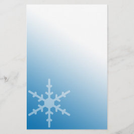Winter Snowflake Blue Gradient Briefpapier