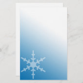 Winter Snowflake Blue Gradient Briefpapier (Vorne/Hinten)