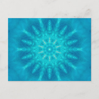 Winter Snowflake Blue Weihnachts Postkarte