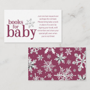 Winter Snowflake Books für Kinderkarte Begleitkarte