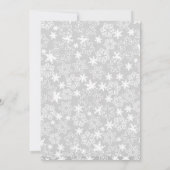 Winter Snowflake Boy Baby Showeinladung Einladung (Rückseite)