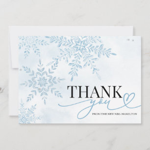 Winter Snowflake Brautparty Danke Karte