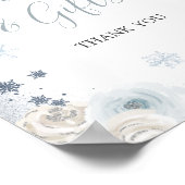 Winter Snowflake Brautparty Karten und Geschenke Poster (Ecke)