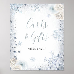 Winter Snowflake Brautparty Karten und Geschenke Poster