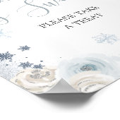 Winter Snowflake Brautparty Liebe ist süß Poster (Ecke)