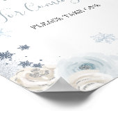 Winter Snowflake Brautparty Vielen Dank Poster (Ecke)
