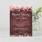 Winter Snowflake Bridal Dusche Einladung - Rot (Stehend Vorderseite)