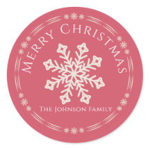 Winter Snowflake Christmas sticker