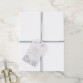 Winter Snowflake Dusty Blue Dusche Danke Geschenkanhänger (Mit Garn)