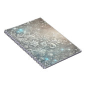 Winter Snowflake Fantasy Icy Silver Enchanted Notizblock (Rechte Seite)