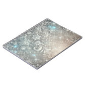 Winter Snowflake Fantasy Icy Silver Enchanted Notizblock (Linke Seite)