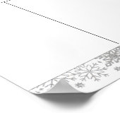 Winter Snowflake Gender offenbaren Stimmzeichen Poster (Ecke)