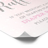 Winter Snowflake Girl Duschkabine Windelwanne Wind Poster (Ecke)