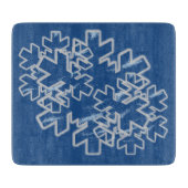 Winter SnOwFlAkE-Glas Schneidebrett (Vorderseite)