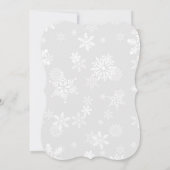 Winter Snowflake Glitzer Kinderdusche Einladung (Rückseite)