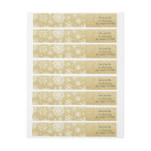 Winter Snowflake Gold Glitter Black Monogram Label (Bogen)