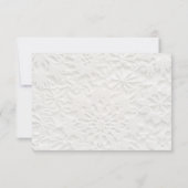 Winter Snowflake Hochzeit einfache QR RSVP Karte (Rückseite)