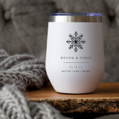 Winter Snowflake Hochzeit in Urlaubsort Gefallen