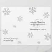 Winter-Snowflake-Hochzeitsprogramm (Vorderseite)