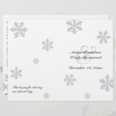 Winter-Snowflake-Hochzeitsprogramm (Vorne/Hinten)