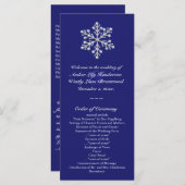 Winter-Snowflake-Hochzeitsprogramm Programm (Vorne/Hinten)