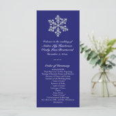 Winter-Snowflake-Hochzeitsprogramm Programm (Stehend Vorderseite)