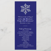 Winter-Snowflake-Hochzeitsprogramm Programm (Vorderseite)