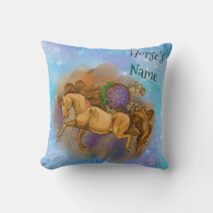 Winter Snowflake Horse Dreamcatcher Kissen