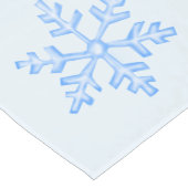 Winter Snowflake Icy Blue Kurzer Tischläufer (Ecke)