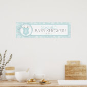 Winter Snowflake Krawatte Jumper Baby Showbanner Poster (Küche)