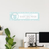 Winter Snowflake Krawatte Jumper Baby Showbanner Poster (Heimbüro)