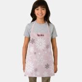 Winter Snowflake Kristallwein Pink Schürze (Insitu)